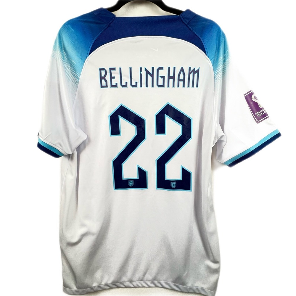 Nike England Soccer‎ Jersey Bellingham #22 World Cup XXL Dri-FIT  Blokecore - Picture 2 of 9